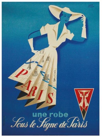 MORVAN Hervé (1917-1980) UNE ROBE SOUS LE SIGNE DE PARIS. 1952
Imprimerie de La Vasselais,...