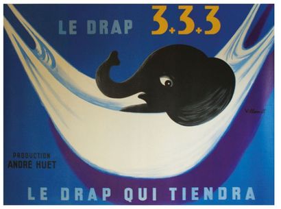 null LE DRAP 3+3+3. "LE DRAP QUI TIENDRA". 1955
Publicité A. Cabuil, Paris - 118...