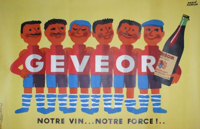 MORVAN Hervé (1917-1980) GÉVÉOR.”NOTRE VIN...NOTRE FORCE”. Vers 1961 Ets de La Vasselais...