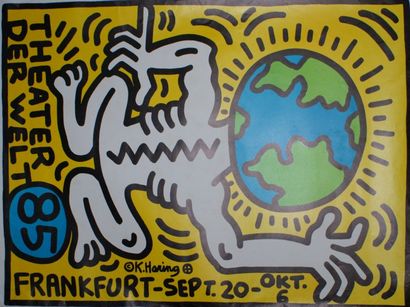 HARING KEITH (1958-1990) THEATER DER WELT.FRANKFURT.Sept -Okt 85. Copyright K.Haring...