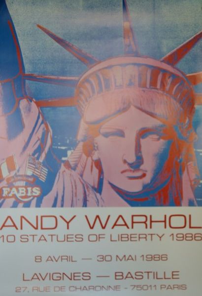 WARHOL Andy (1928 -1987) 10 STATUES OF LIBERTY - LAVIGNES - BASTILLE, PARIS. Avril-Mai...
