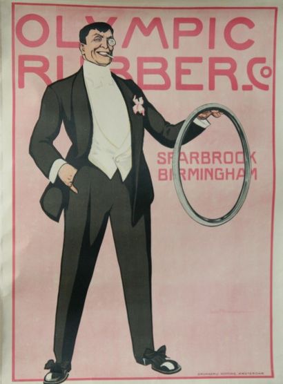 RAEMAEKERS Louis (1869-1956) OLYMPIC RUBBER - CO.Vers 1920 Drukkerij Kotting, Amsterdam...