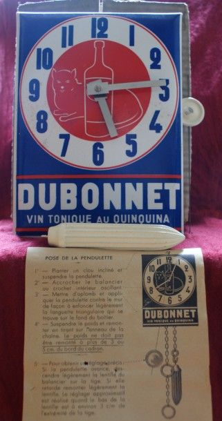 Dubonnet DUBONNET.”VIN TONIQUE AU QUINQUINA” Pendulette - 23 x 17 cm - Bon état