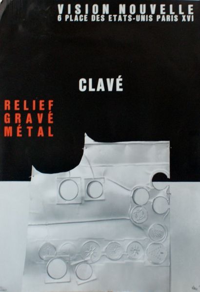 Clavé Antoni (1913-2005) RELIEF GRAVÉ MÉTAL Mourlot (copyright). Signée en bas à...