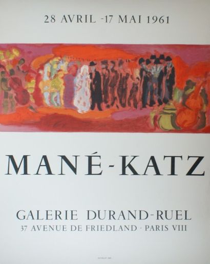 MANE-KATZ (1894-1962) GALERIE DURAND-RUEL.1961 Imprimerie Mourlot - 63 x 50 cm -...