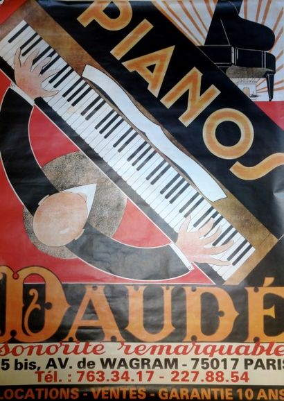 PIANO DAUDÉ (reproduction) - ED J.S.R - 157 x 118 cm - Non entoilée, très bon ét...