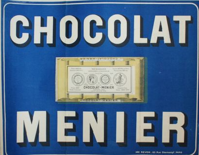 ANONYME CHOCOLAT-MENIER Imprimerie Revon, Paris - 60 x 73 cm - Entoilée, bon état...