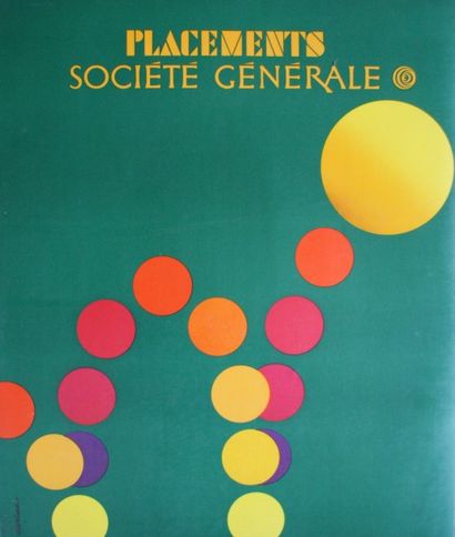 AURIAC Jacques (1922-2003) et Divers SOCIÉTÉ GÉNÉRALE.Vers 1971-1975 Ensemble de...