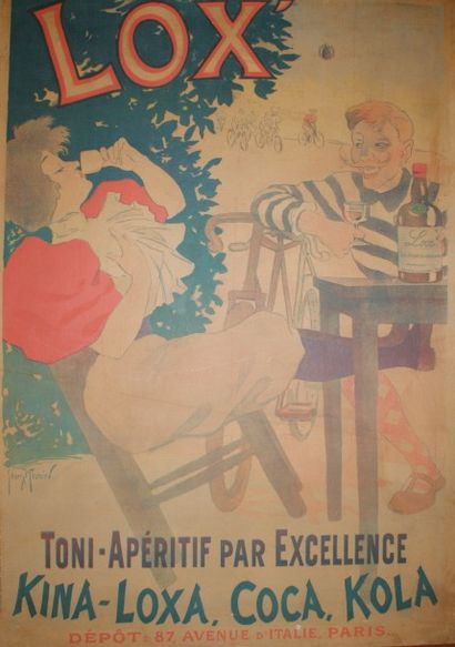 MEUNIER Georges (1869-1942) LOX-”TONI.APÉRITIF” .Vers 1895 Imprimerie Chaix, Paris...