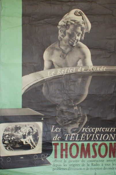 RUDE (d’après) TÉLÉVISION THOMSON.”LE REFLET DU MONDE” Imprimerie Bedos & Cie (offset)...