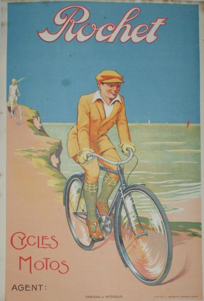 LOCH P CYCLES-MOTOS ROCHET Tableau d’intérieur - Publicité Arnault, Neuilly-sur-Seine...
