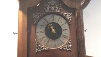 null Importante horloge de parquet Daté sur le corps 1818 Rare mouvement à une aiguille...