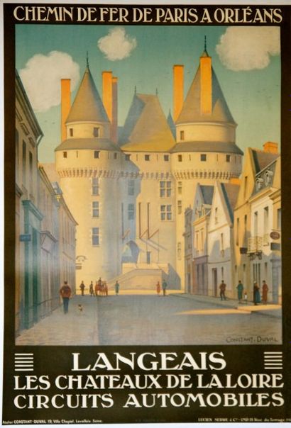 CONSTANT -DUVAL Léon (1877-1956) Chemin de Fer de Paris à Orléans - LANGEAIS - “Les...