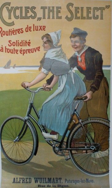 ANONYME CYCLES THE SELECT “ROUTIÈRES DE LUXE” Sans imprimeur - 75 x 44 cm - Entoilée,...