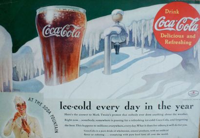 THE NATIONAL GEOGRAPHIC MAGAZINE. DRINK COCA-COLA.”ICE-COLD EVERY DAY IN THE YEAR”...