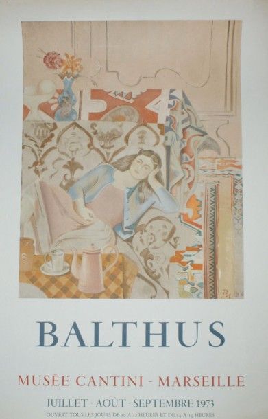BALTHUS (1908-2001) MUSÉE CANTINI, Marseille, Juillet-Août-Septembre 1973 Mourlot...