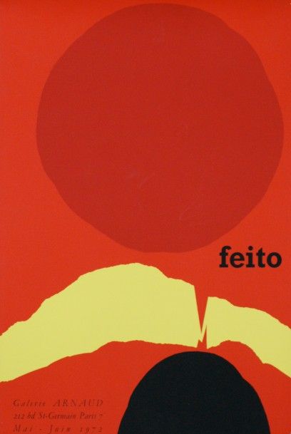 FEITO Luis (né en 1920) GALERIE ARNAUD.1970 Sérigraphie - 76 x 56 cm - Non entoilée,...