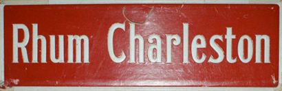 DIVERS RHUM MANGOUSTAN’S & RHUM CHARLESTON UN Glassoïd et un panonceau sur carton...