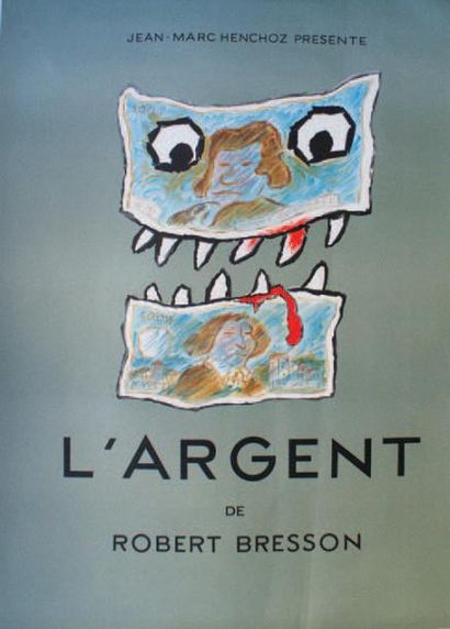 ARCHIVES DE MR ALAIN WEILL L'ARGENT de ROBERT BRESSON. 1983
Lithographie sur arches.Signée...