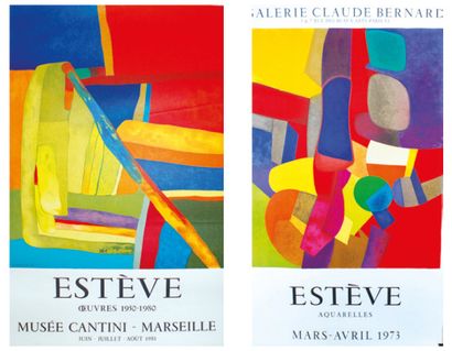 ESTEVE MAURICE (1904-2001) Galerie Claude BERNARD (1973) et Musée CANTINI (1981)
Ensemble...