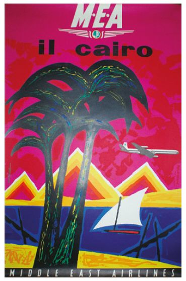 AURIAC Jacques (1922-2003) M.E.A."Middle East Airlines"IL CAIRO". Vers 1960
Etablissements...