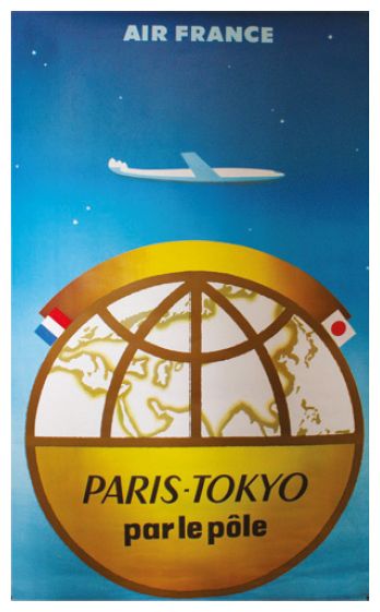 EXCOFFON Roger (né en 1910) AIR FRANCE PARIS-TOKYO par le pôle 1960
Imprimerie Sapho,...