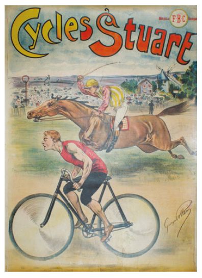 POTTIER Georges CYCLES STUART Affiches Américaines Charles Lévy, Paris - 120 x 86...