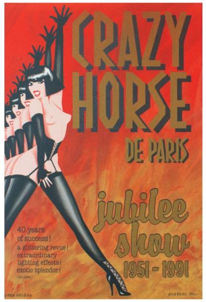 RAU Charles & Zara NEVADA CRAZY HORSE."Jubilee show".1991
Sur papier Arches - 70...