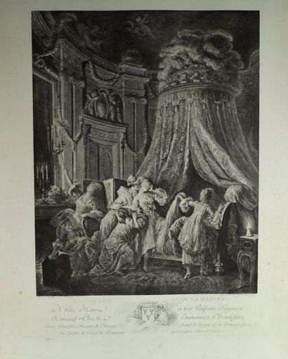 null Deux gravures " Le coucher de la mariée " et "le billet doux" 55 x 42 cm