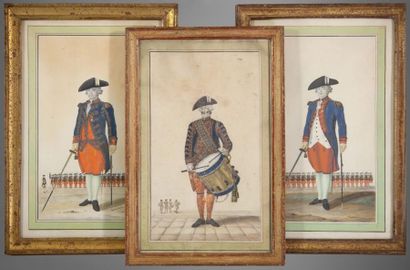 D'après Nicolas HOFFMANN (1740-1832) "Officier des Gardes de la Porte du Roy en grand...