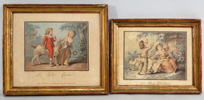 Jean Baptiste HUET Jean Baptiste HUET " les boules de savon" (16 x 20 cm ) et "les...