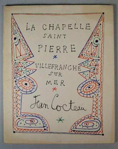JEAN COCTEAU " La chapelle Saint Pierre de Villefranche". Un volume signé par l ...