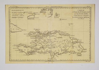 ST. DOMINGUE carte de l'isle de St.Domingue une des grandes Antilles, 26X40