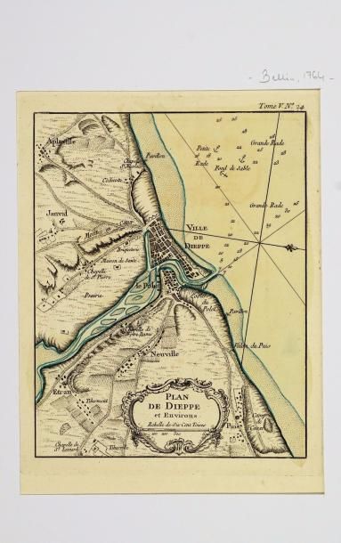 France Plan de Dieppe et ses environs, 32X23
