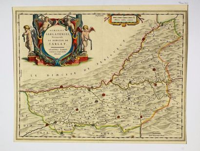 France Carte du Diocèse de Sarlat, 50X58