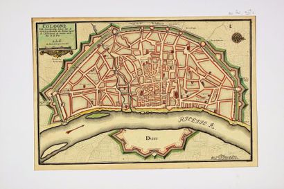 Allemagne Plan de la ville de Cologne, 29X42
