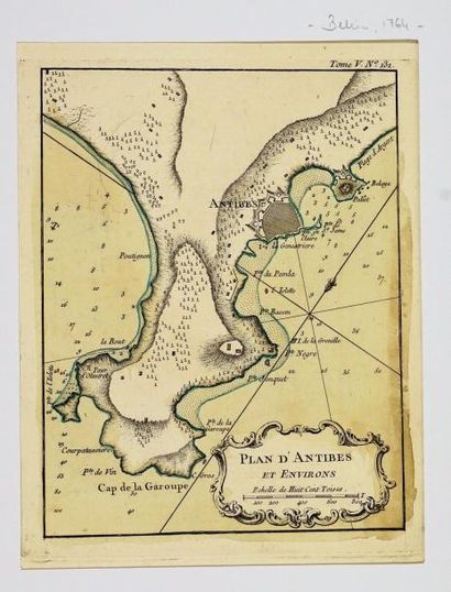 France Plan d'Antibes et de ses environs, 32X25