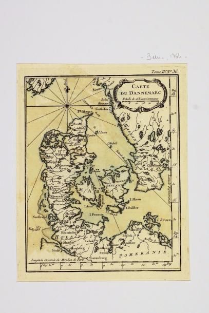 DANEMARK Carte du Danemark, 32X24