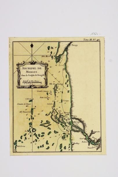 INDE Carte de l'archipel de Mergui dans le golfe du Bengale, 32X24