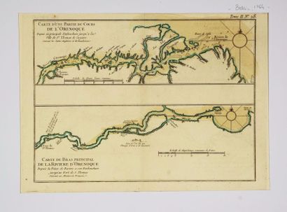 ST.THOMAS DE GUYANE Carte d'une partie du cours de l'Orenoque, 33X46