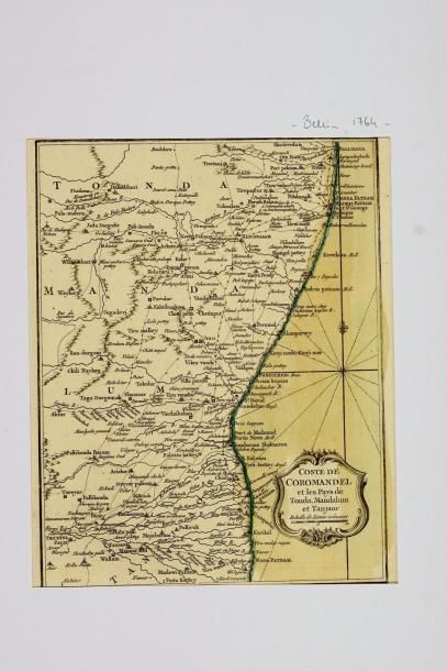 INDE Carte de de la coste de Coromandel et les pays de Tonda, Mandalum et Tanjaor,...