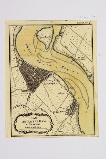 PAYS-BAS Plan de Rotterdam et ses environs, 32X24