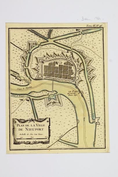 BELGIQUE Plan de la ville de Nieuport, 32X24