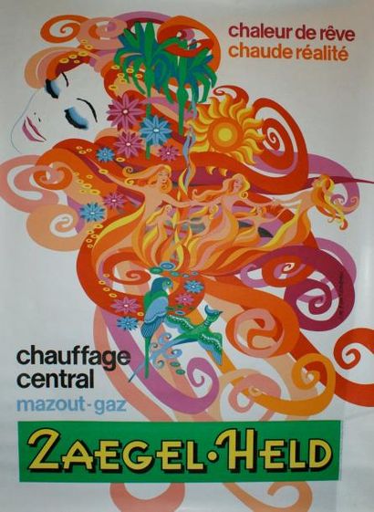 FONTENEAU J.M ZAEGEL-HELD.”CHAUFFAGE CENTRAL”. Vers 1969 Imp.Bedos, Paris et Promoconseils...