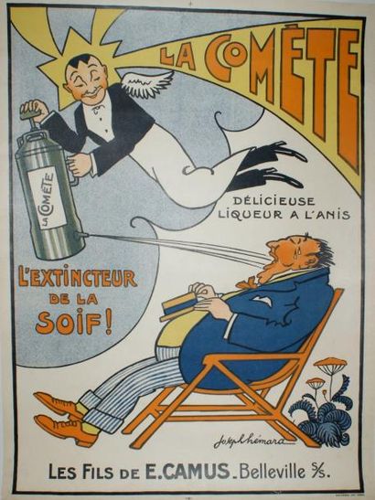 HÉMARD Joseph (1880-1961) LA COMétE “Délicieuse liqueur à l’anis”- L’EXTINCTEUR DE...