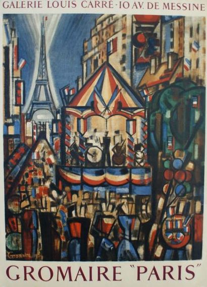 GROMAIRE Marcel (1892-1971) Galerie Louis Carré.”PARIS” (1956) et “OEUVRE GRAVÉ”...