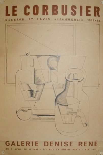 LE CORBUSIER (1887-1965) Galerie Denise René.”DESSINS et LAVIS”, Jeanneret 1918-28”....