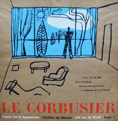 LE CORBUSIER (1887-1965) PAVILLON DE MARSAN, Paris - Affiche de l’exposition LE CORBUSIER...
