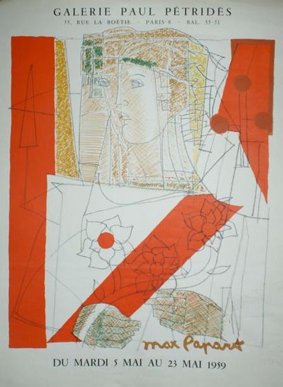 Max PAPART (1911-1994) GALERIE Paul PETRIDES.1959 Imp.Desjobert, Paris - 67 x 50...