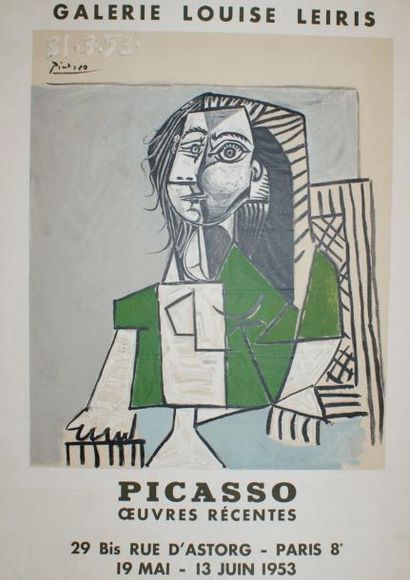 PICASSO Pablo (1881-1973) Galerie Louis Leiris.”PICASSO OEUVRES RÉCENTES”.1953 Imp.Mourlot...